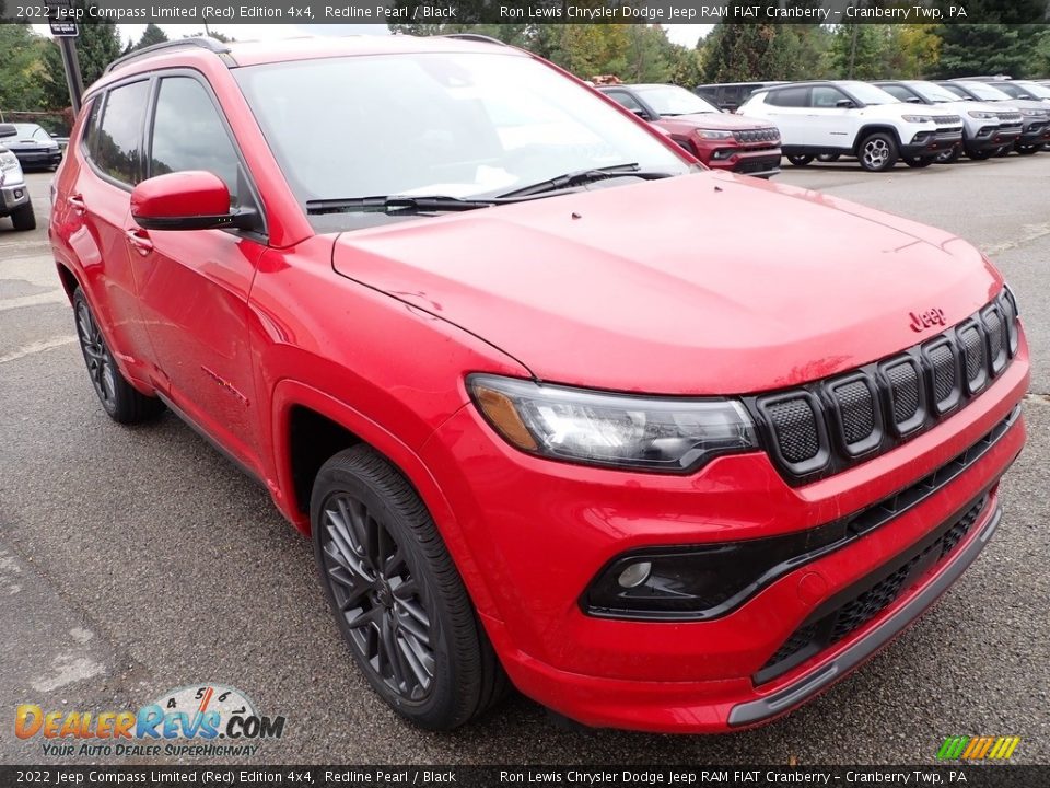 Front 3/4 View of 2022 Jeep Compass Limited (Red) Edition 4x4 Photo #7