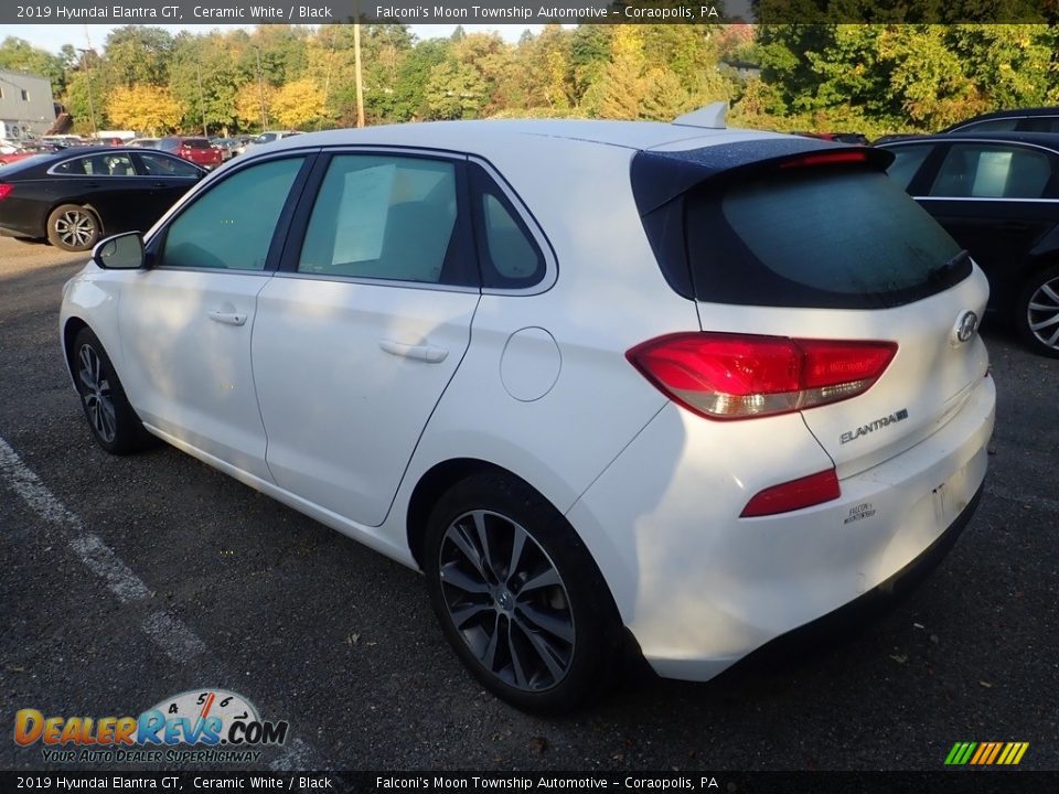 2019 Hyundai Elantra GT Ceramic White / Black Photo #2