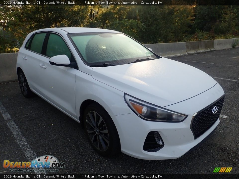 2019 Hyundai Elantra GT Ceramic White / Black Photo #4