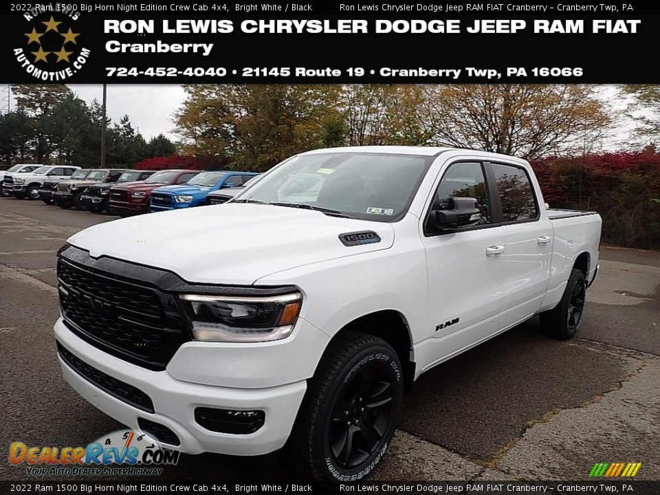 2022 Ram 1500 Big Horn Night Edition Crew Cab 4x4 Bright White / Black Photo #1