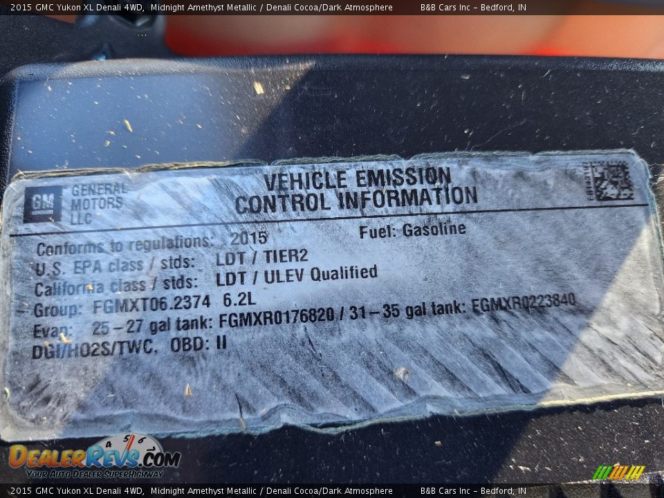 2015 GMC Yukon XL Denali 4WD Midnight Amethyst Metallic / Denali Cocoa/Dark Atmosphere Photo #33
