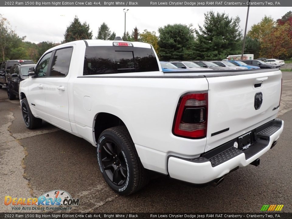 2022 Ram 1500 Big Horn Night Edition Crew Cab 4x4 Bright White / Black Photo #3