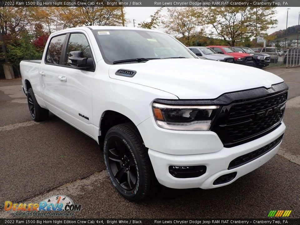 2022 Ram 1500 Big Horn Night Edition Crew Cab 4x4 Bright White / Black Photo #7