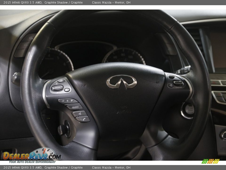 2015 Infiniti QX60 3.5 AWD Graphite Shadow / Graphite Photo #7