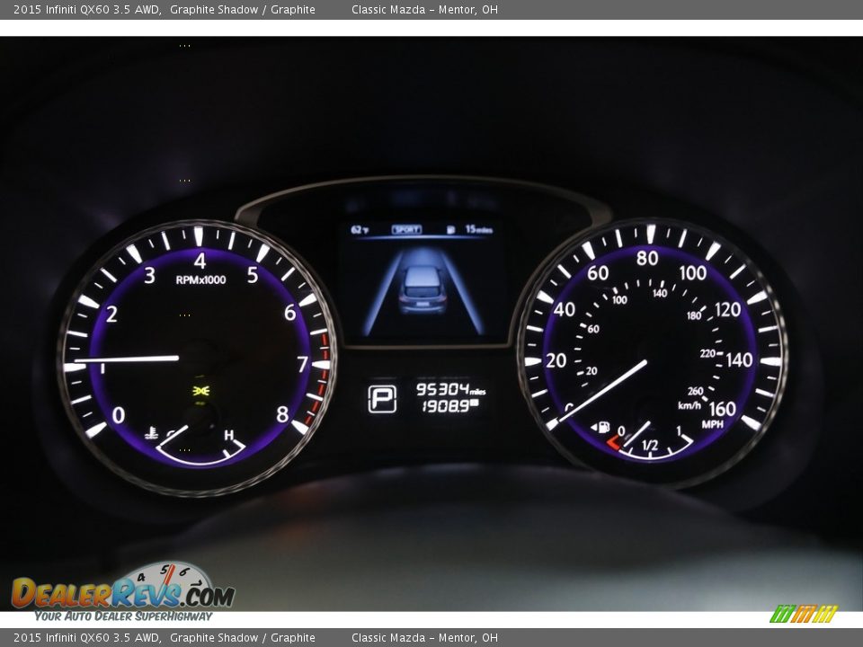 2015 Infiniti QX60 3.5 AWD Graphite Shadow / Graphite Photo #8