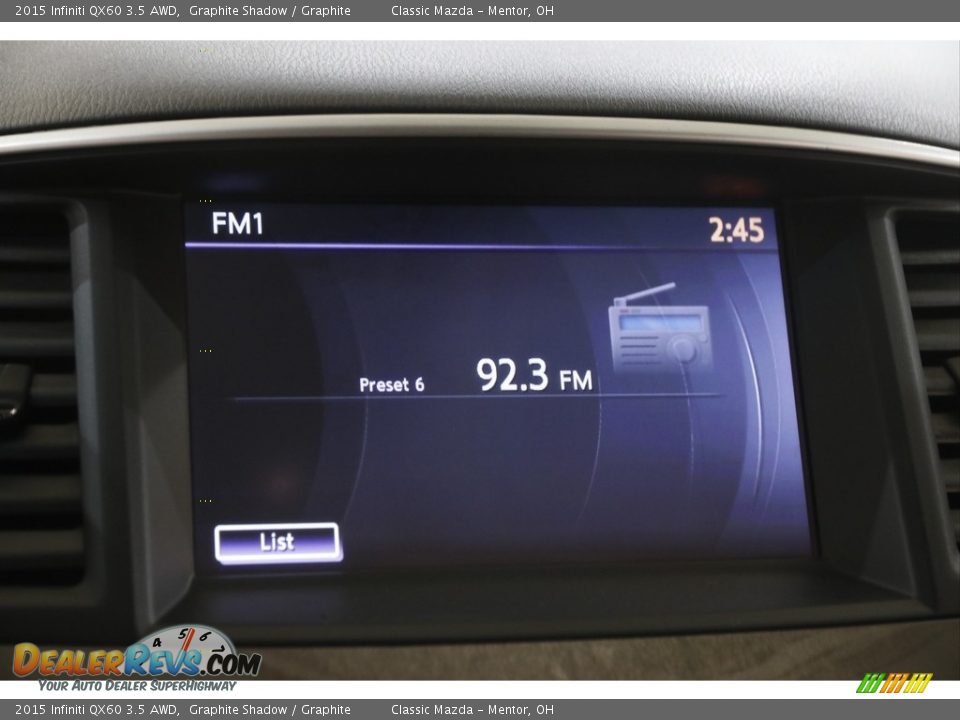 2015 Infiniti QX60 3.5 AWD Graphite Shadow / Graphite Photo #11