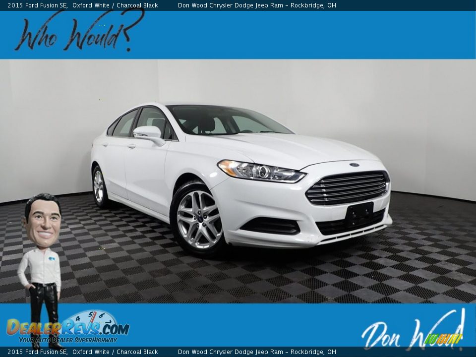 2015 Ford Fusion SE Oxford White / Charcoal Black Photo #1