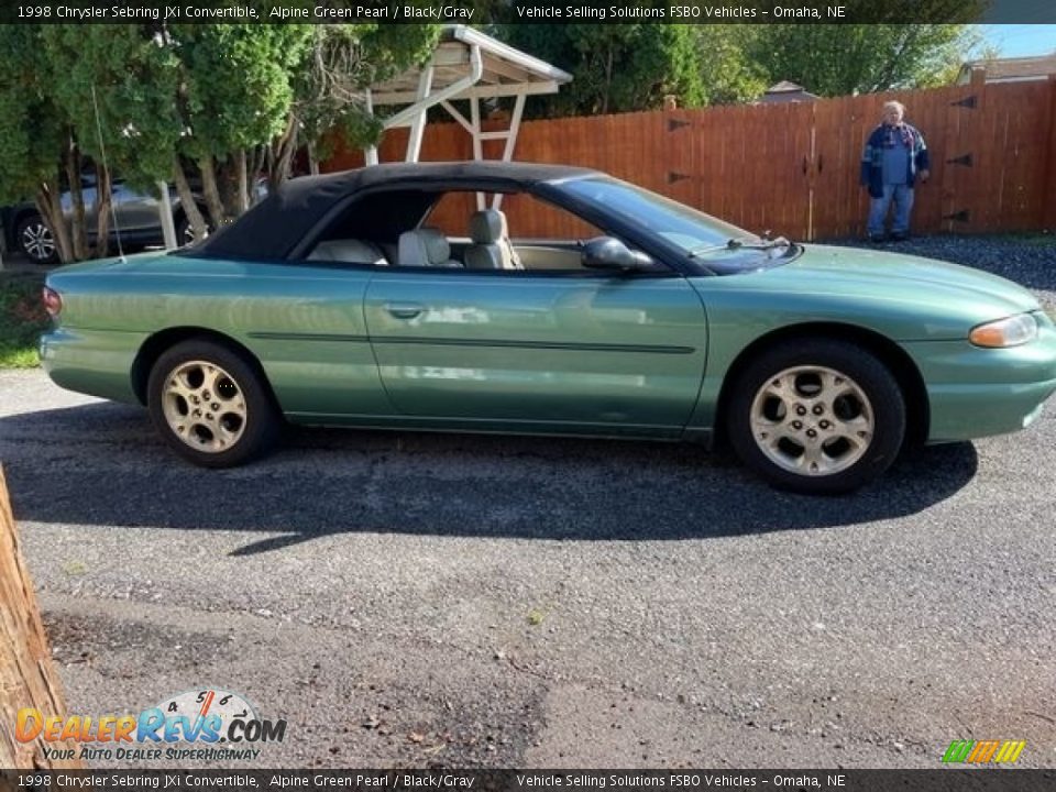 1998 Chrysler Sebring JXi Convertible Alpine Green Pearl / Black/Gray Photo #12