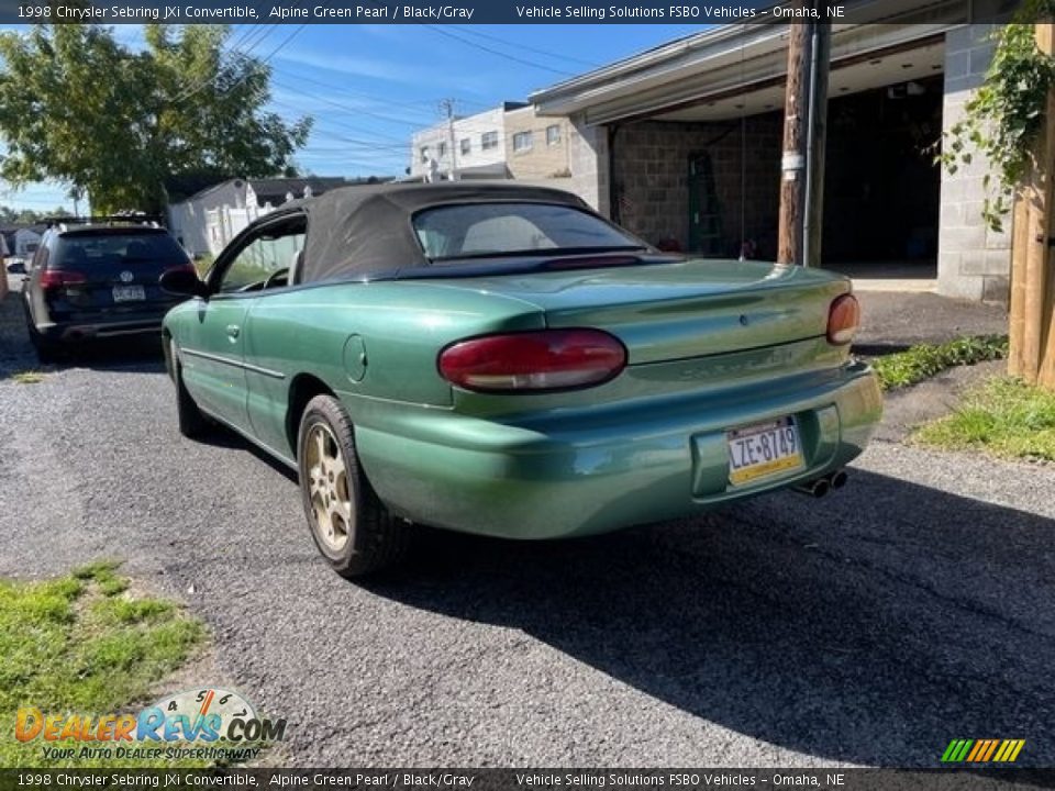 Alpine Green Pearl 1998 Chrysler Sebring JXi Convertible Photo #14