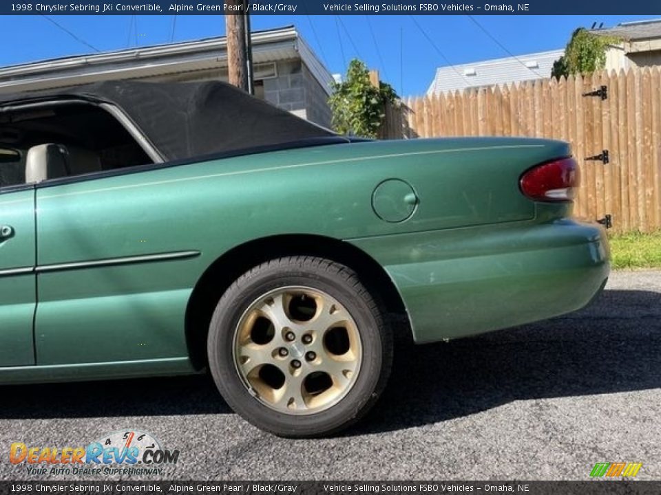 1998 Chrysler Sebring JXi Convertible Alpine Green Pearl / Black/Gray Photo #32