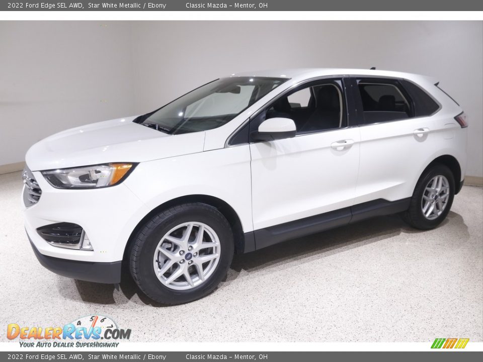 2022 Ford Edge SEL AWD Star White Metallic / Ebony Photo #3