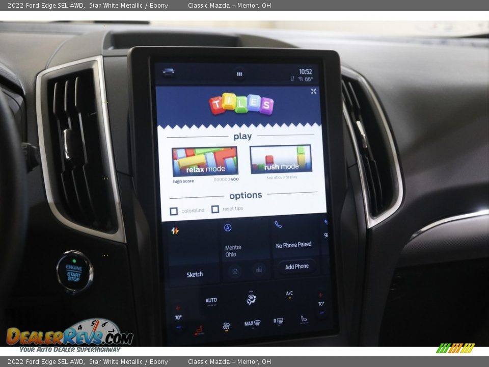 2022 Ford Edge SEL AWD Star White Metallic / Ebony Photo #15