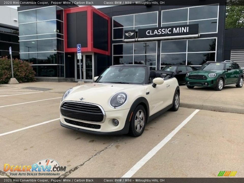 2020 Mini Convertible Cooper Pepper White / Carbon Black Photo #1