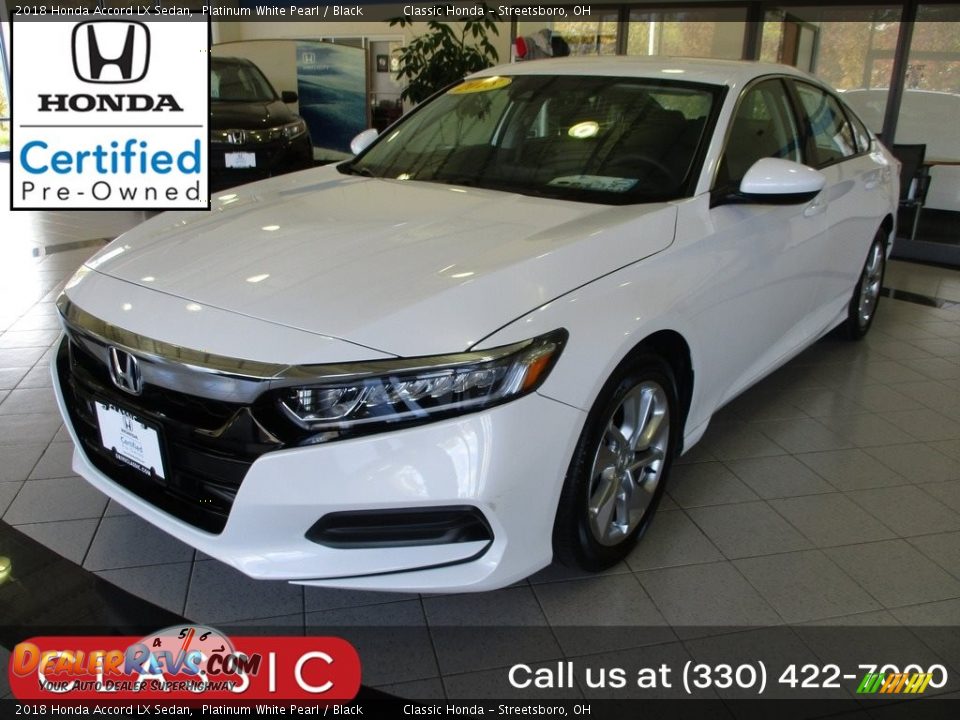 2018 Honda Accord LX Sedan Platinum White Pearl / Black Photo #1