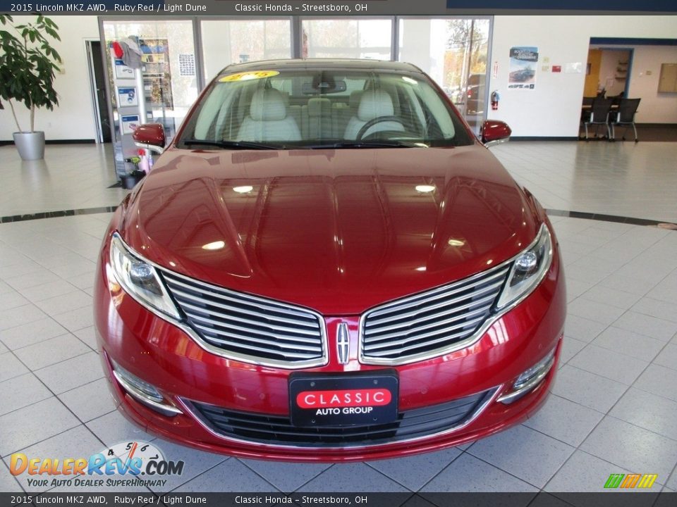 2015 Lincoln MKZ AWD Ruby Red / Light Dune Photo #2