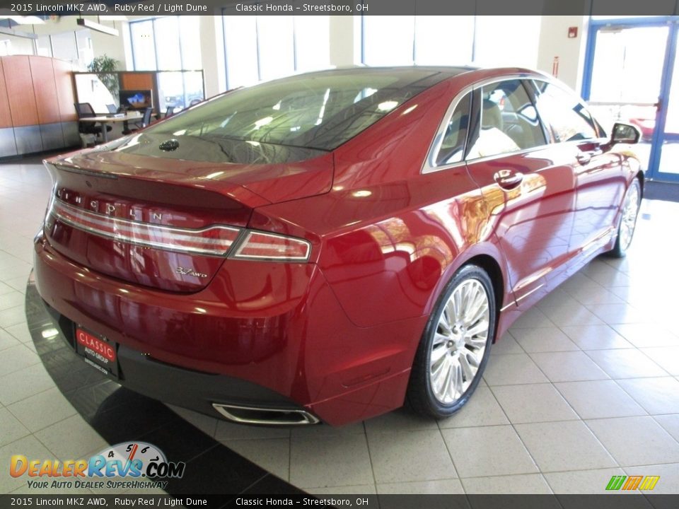 2015 Lincoln MKZ AWD Ruby Red / Light Dune Photo #7