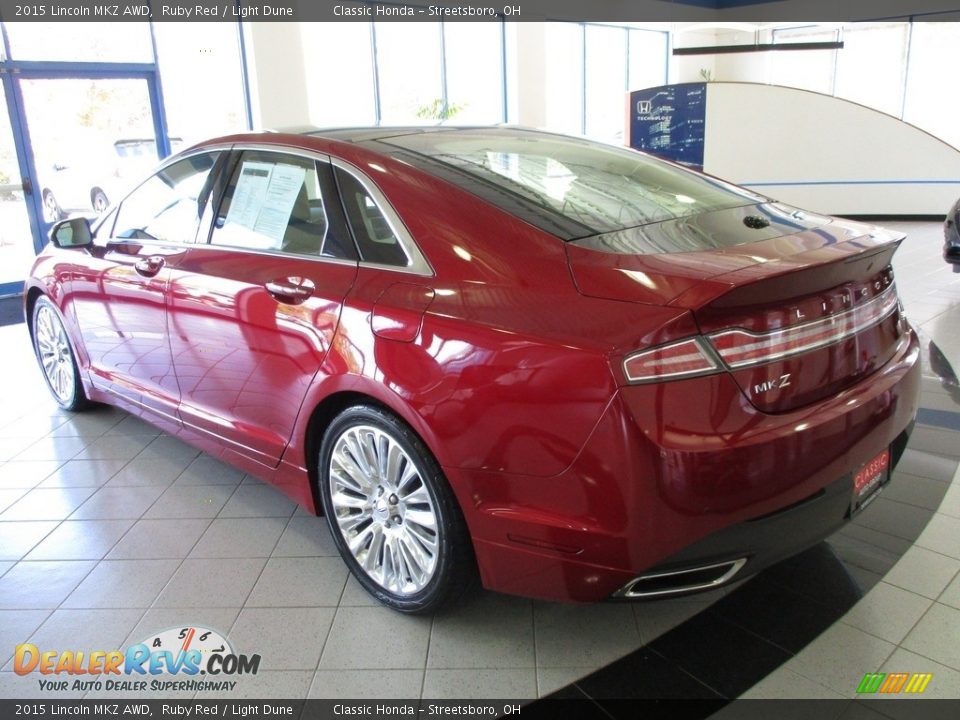 2015 Lincoln MKZ AWD Ruby Red / Light Dune Photo #10