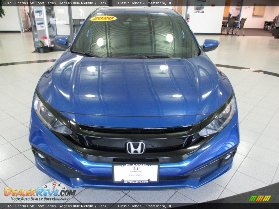 2020 Honda Civic Sport Sedan Aegean Blue Metallic / Black Photo #2