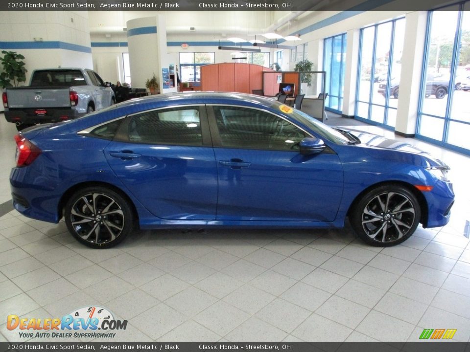 2020 Honda Civic Sport Sedan Aegean Blue Metallic / Black Photo #4