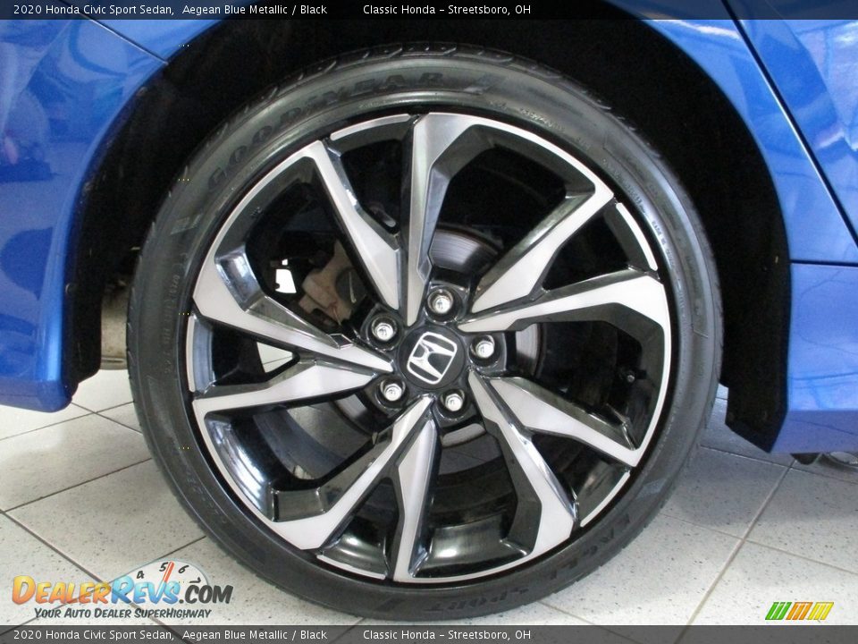 2020 Honda Civic Sport Sedan Aegean Blue Metallic / Black Photo #6