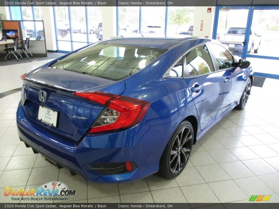 2020 Honda Civic Sport Sedan Aegean Blue Metallic / Black Photo #7