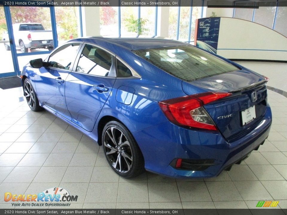 2020 Honda Civic Sport Sedan Aegean Blue Metallic / Black Photo #9