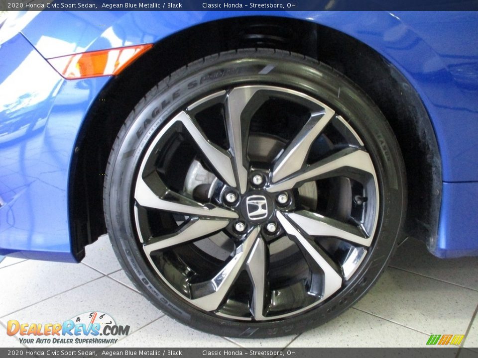 2020 Honda Civic Sport Sedan Aegean Blue Metallic / Black Photo #10
