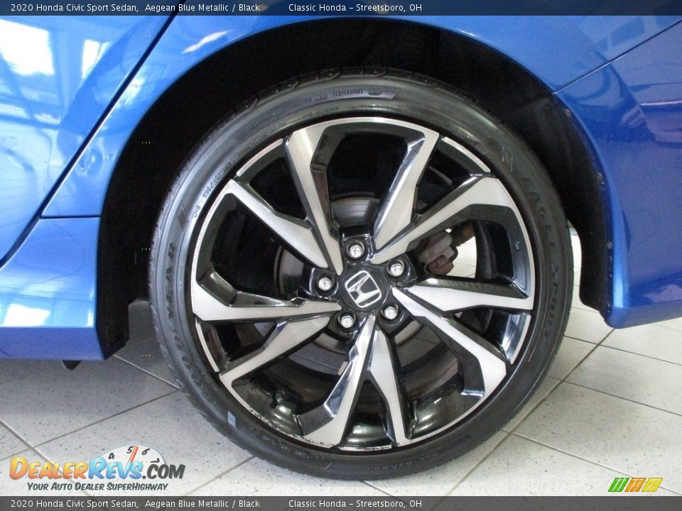 2020 Honda Civic Sport Sedan Aegean Blue Metallic / Black Photo #11