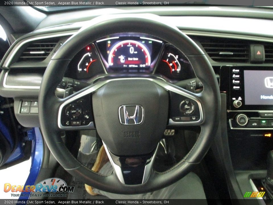 2020 Honda Civic Sport Sedan Aegean Blue Metallic / Black Photo #34