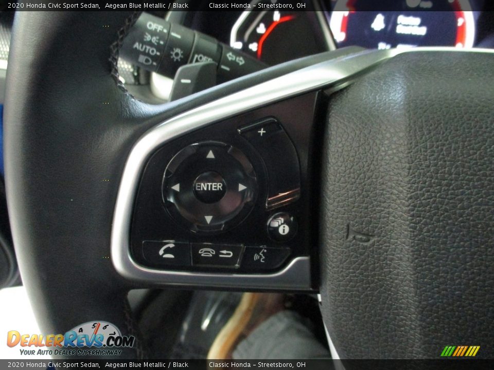 2020 Honda Civic Sport Sedan Aegean Blue Metallic / Black Photo #35