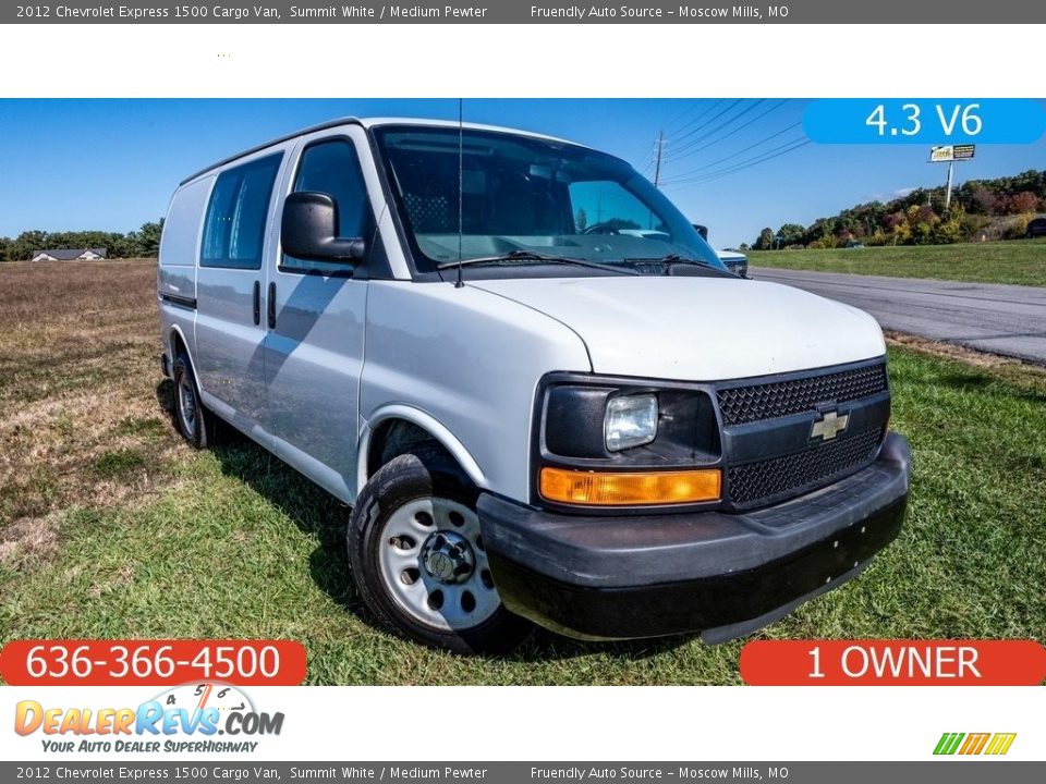 2012 Chevrolet Express 1500 Cargo Van Summit White / Medium Pewter Photo #1