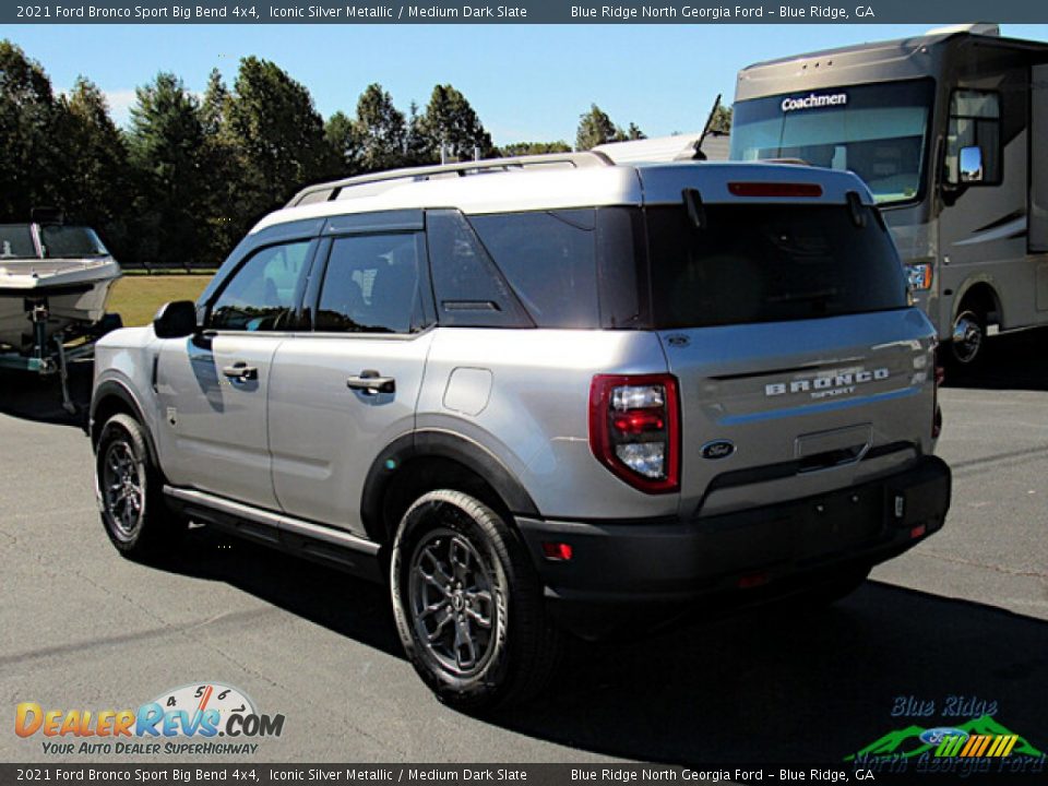2021 Ford Bronco Sport Big Bend 4x4 Iconic Silver Metallic / Medium Dark Slate Photo #3
