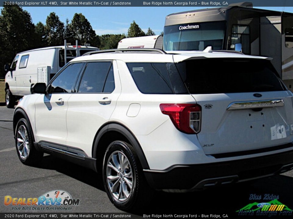 2020 Ford Explorer XLT 4WD Star White Metallic Tri-Coat / Sandstone Photo #3