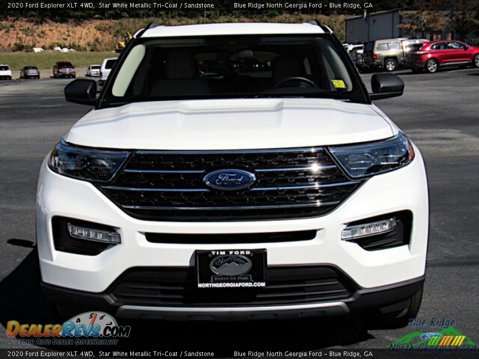 2020 Ford Explorer XLT 4WD Star White Metallic Tri-Coat / Sandstone Photo #4