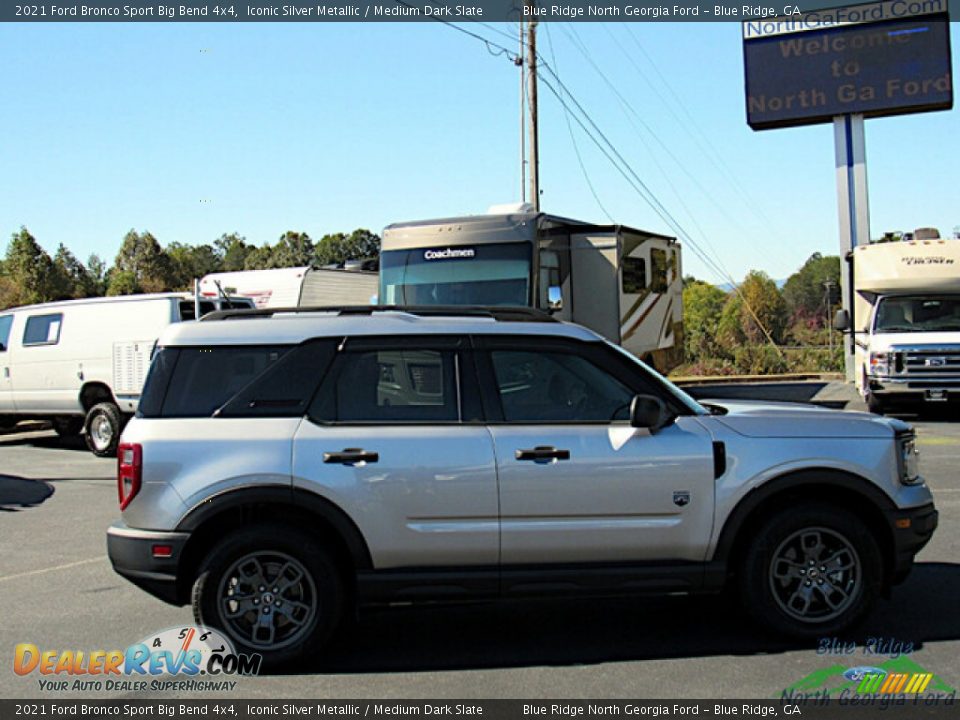 2021 Ford Bronco Sport Big Bend 4x4 Iconic Silver Metallic / Medium Dark Slate Photo #7