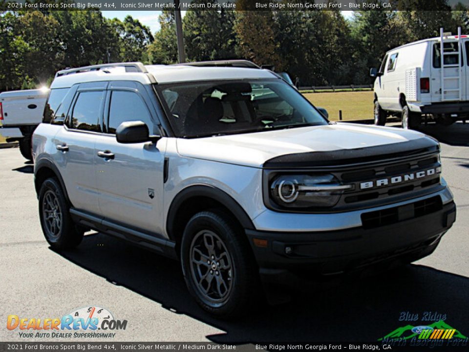 2021 Ford Bronco Sport Big Bend 4x4 Iconic Silver Metallic / Medium Dark Slate Photo #8