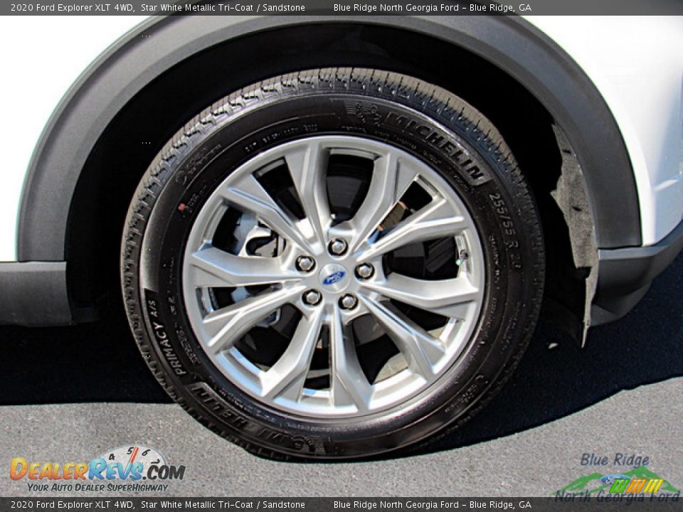 2020 Ford Explorer XLT 4WD Star White Metallic Tri-Coat / Sandstone Photo #9