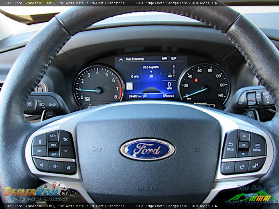 2020 Ford Explorer XLT 4WD Star White Metallic Tri-Coat / Sandstone Photo #18
