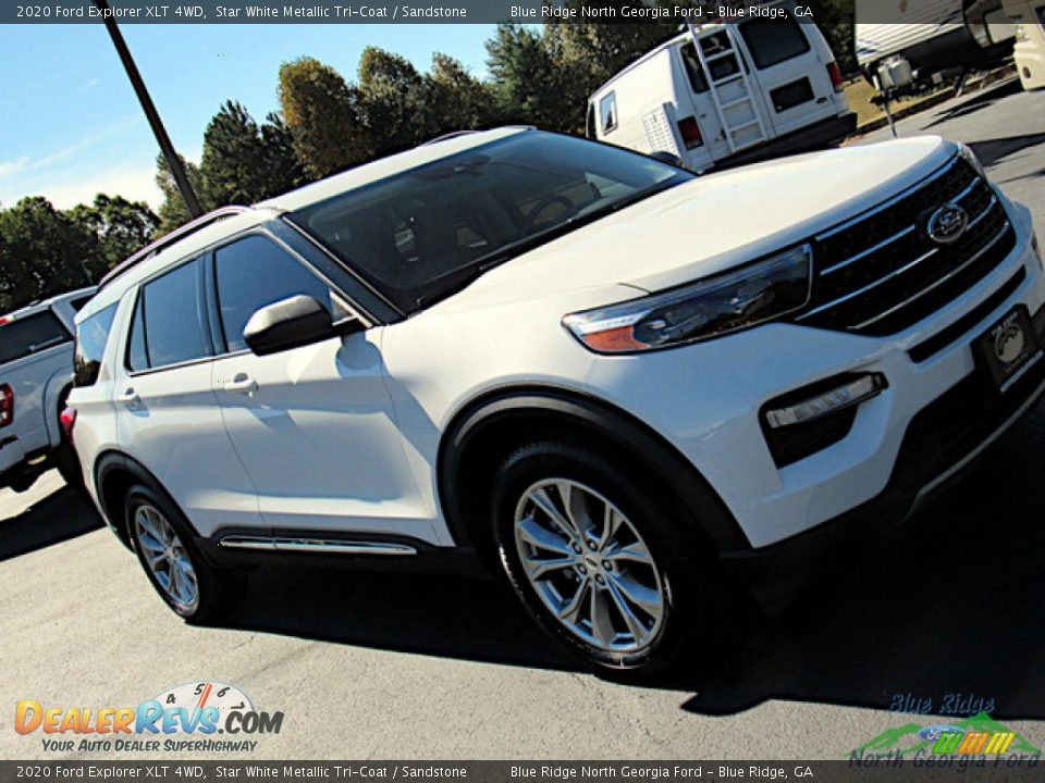 2020 Ford Explorer XLT 4WD Star White Metallic Tri-Coat / Sandstone Photo #30