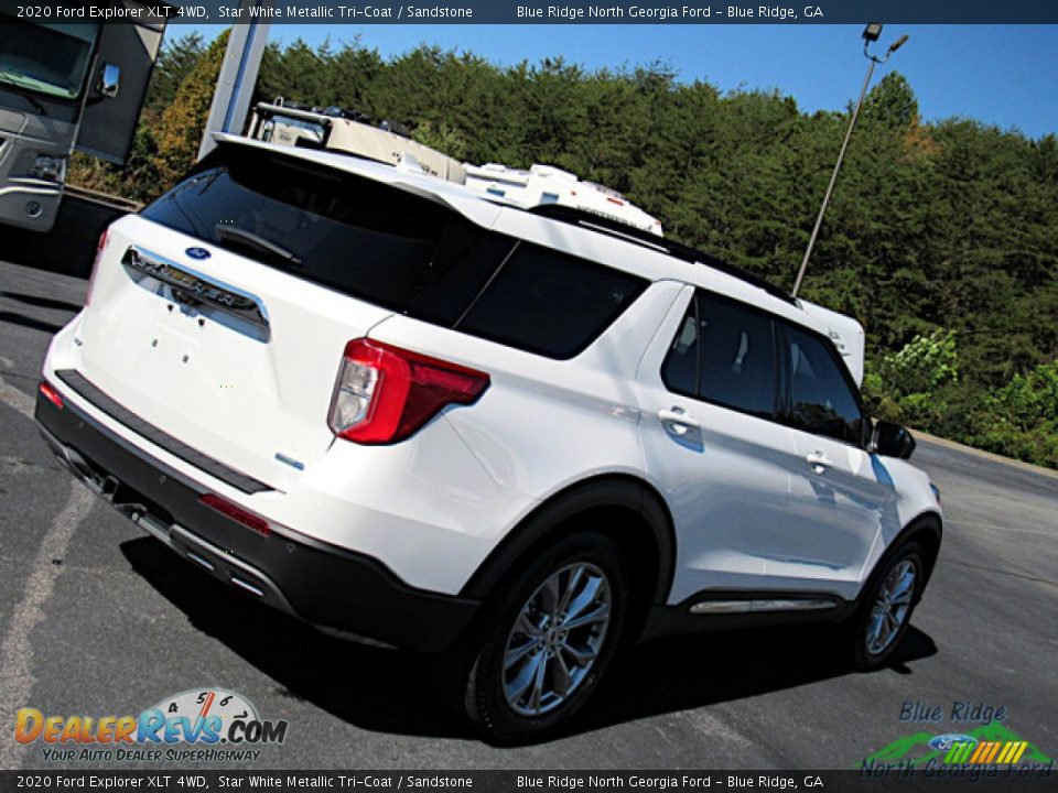 2020 Ford Explorer XLT 4WD Star White Metallic Tri-Coat / Sandstone Photo #31