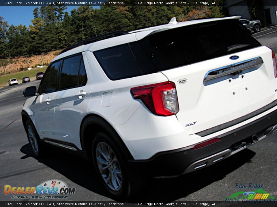 2020 Ford Explorer XLT 4WD Star White Metallic Tri-Coat / Sandstone Photo #32