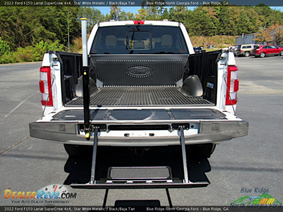 2022 Ford F150 Lariat SuperCrew 4x4 Star White Metallic / Black/Baja Tan Photo #14