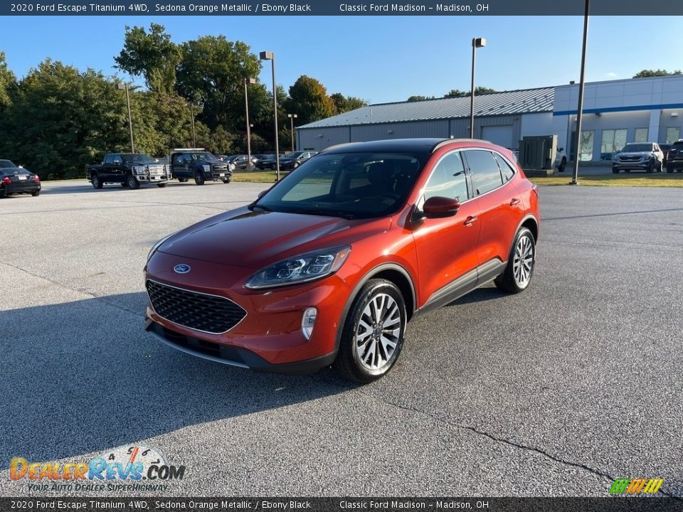 2020 Ford Escape Titanium 4WD Sedona Orange Metallic / Ebony Black Photo #1