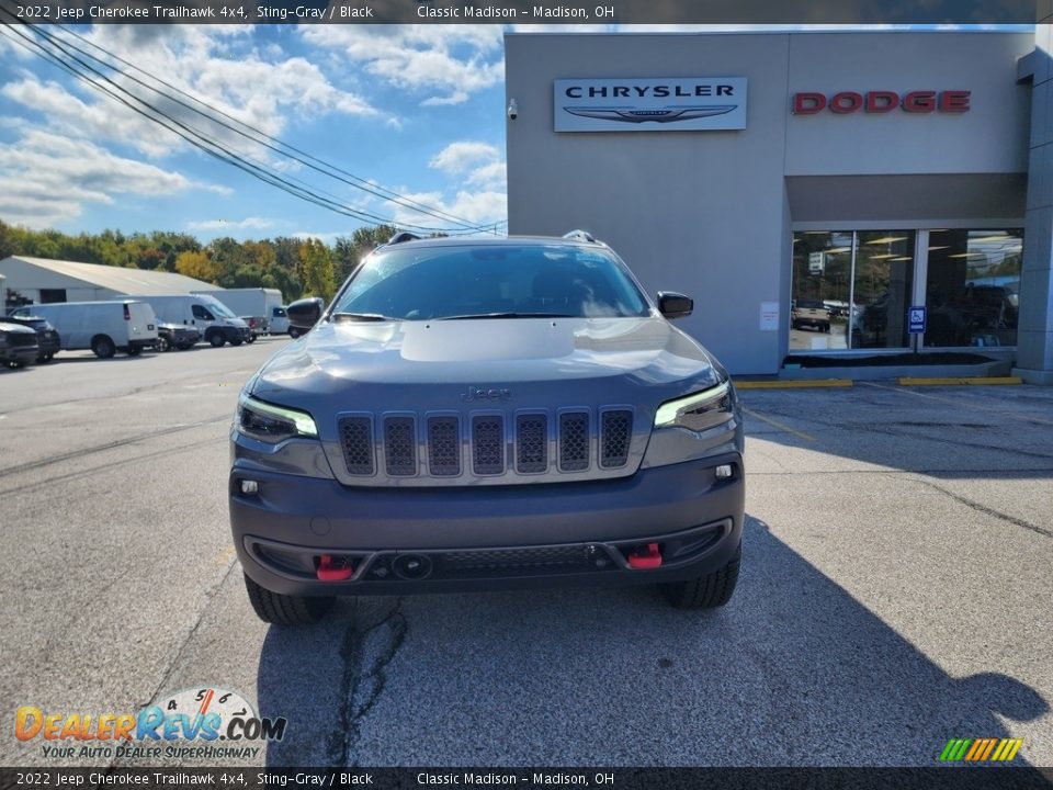 2022 Jeep Cherokee Trailhawk 4x4 Sting-Gray / Black Photo #7