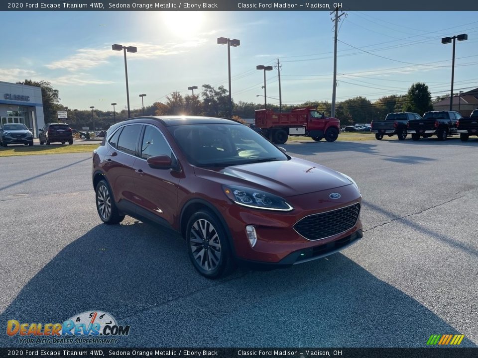 2020 Ford Escape Titanium 4WD Sedona Orange Metallic / Ebony Black Photo #2