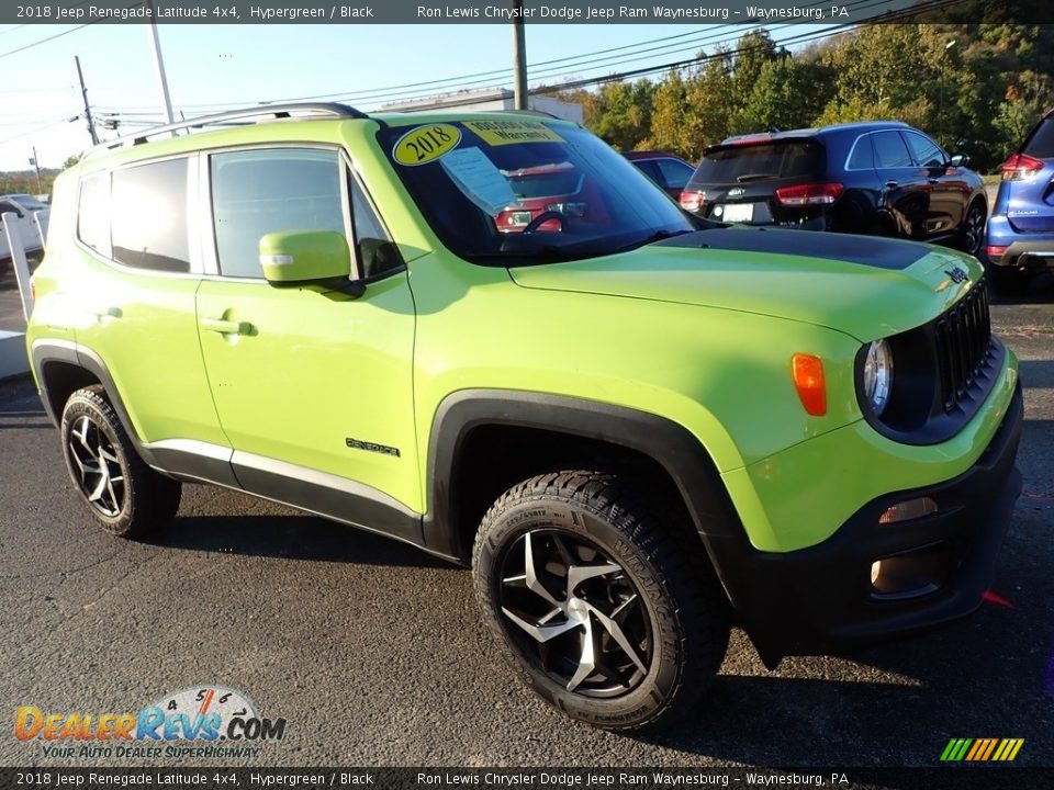 2018 Jeep Renegade Latitude 4x4 Hypergreen / Black Photo #8