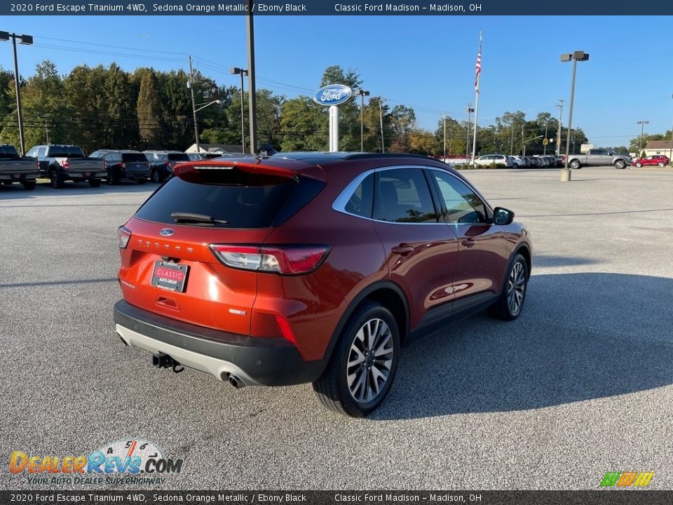 2020 Ford Escape Titanium 4WD Sedona Orange Metallic / Ebony Black Photo #4