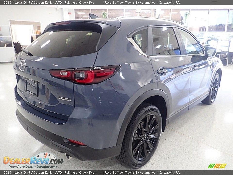 2023 Mazda CX-5 S Carbon Edition AWD Polymetal Gray / Red Photo #2