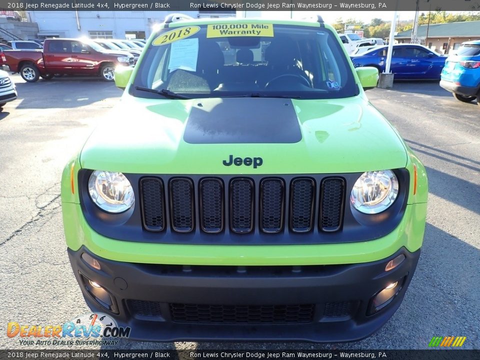 2018 Jeep Renegade Latitude 4x4 Hypergreen / Black Photo #9