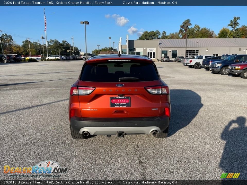 2020 Ford Escape Titanium 4WD Sedona Orange Metallic / Ebony Black Photo #6
